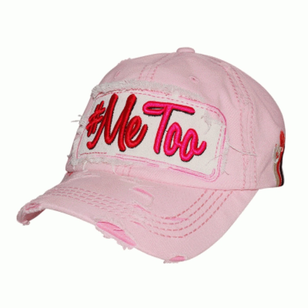 "ME TOO" Washed Cap Pink Ball Cap